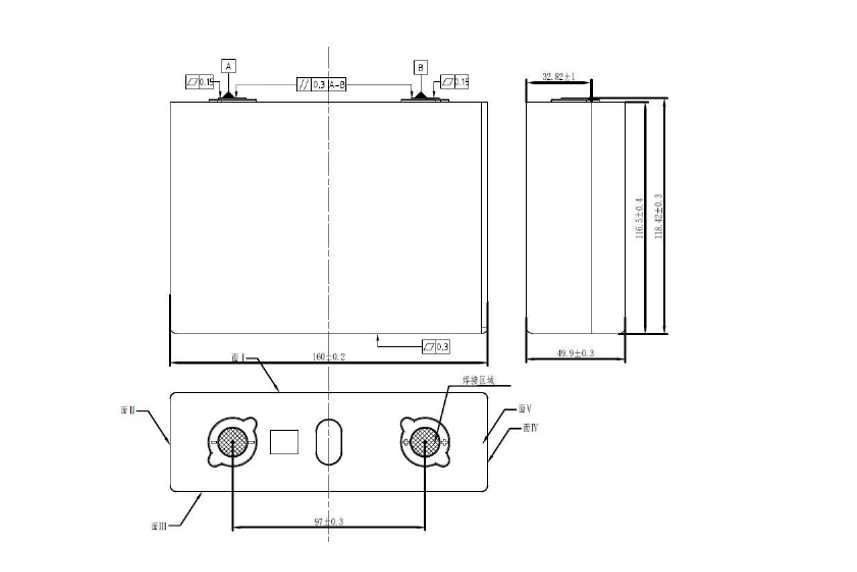 CALB 3.2V  L160F100  100Ah  Lifepo4 Battery