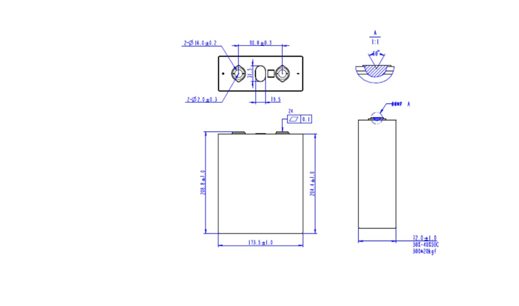 LF304  3.2V 304Ah lifepo4 Prismatic Battery Cells